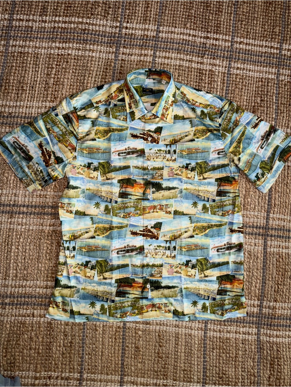 Solemare Maus & Hoffman $250 Luxury Resort SS Shirt Men’s L Italy NWOT